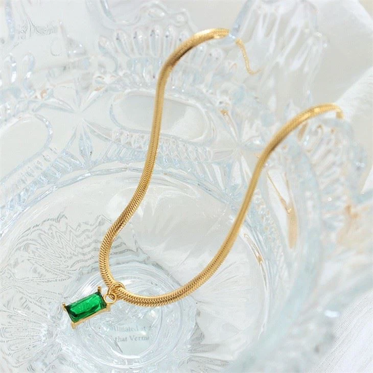 stainless steel snake chain necklace