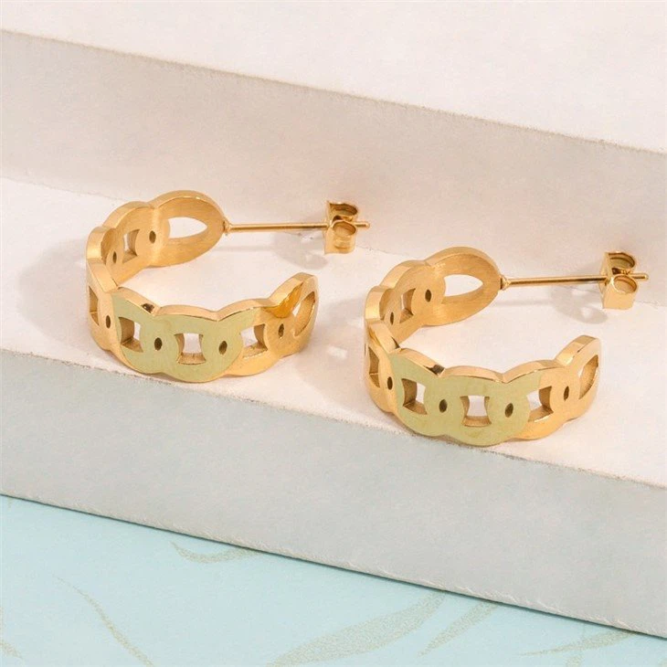 women's stainless steel hoop earrings