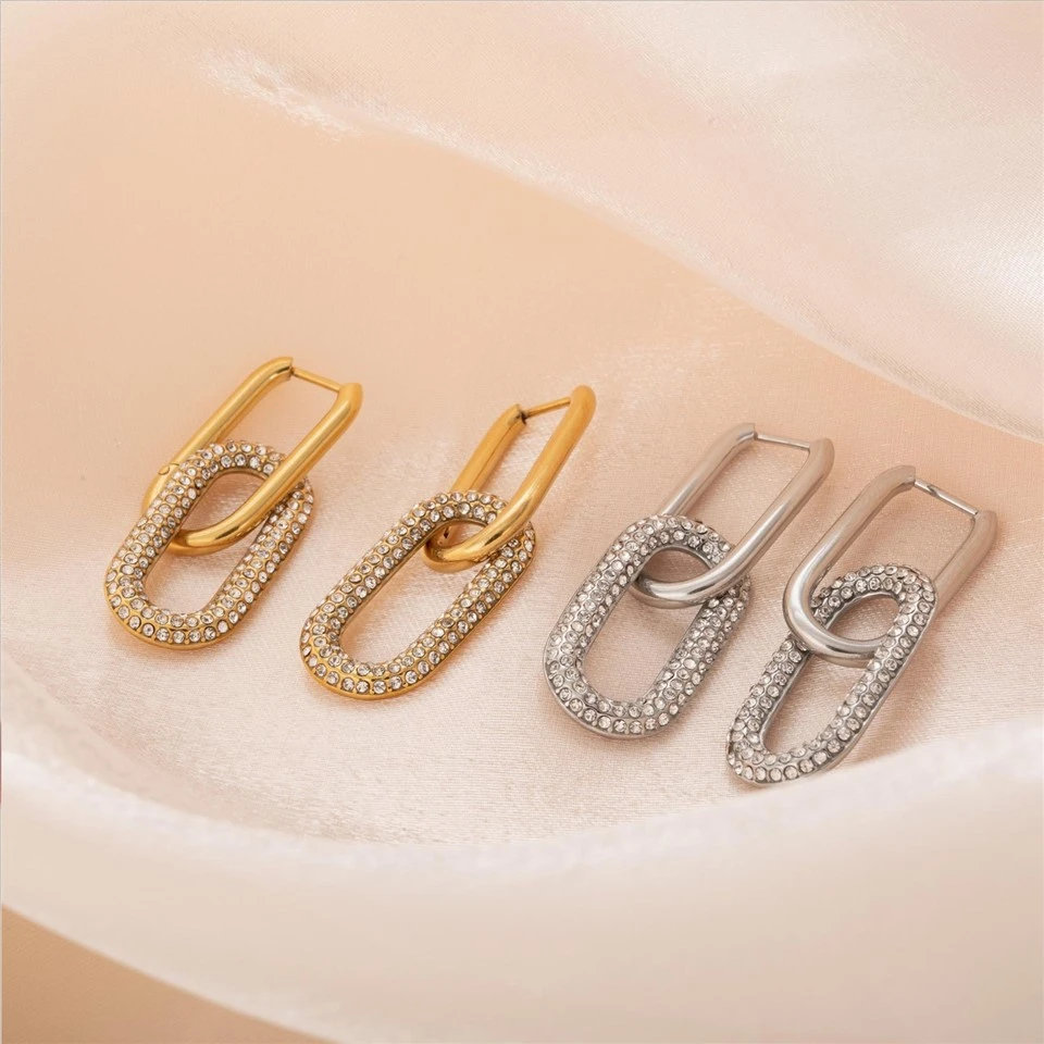 CZ Double Link Earrings best