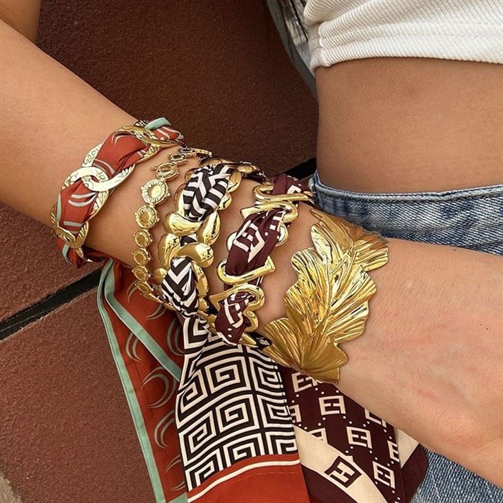 Scarf Knotted Cuff Bangle high quality