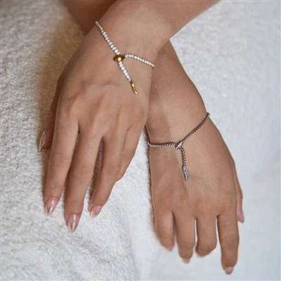 Браслет-цепочка CZ со змеей