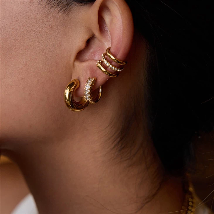 Серьговая манжета змея из нержавеющей стали