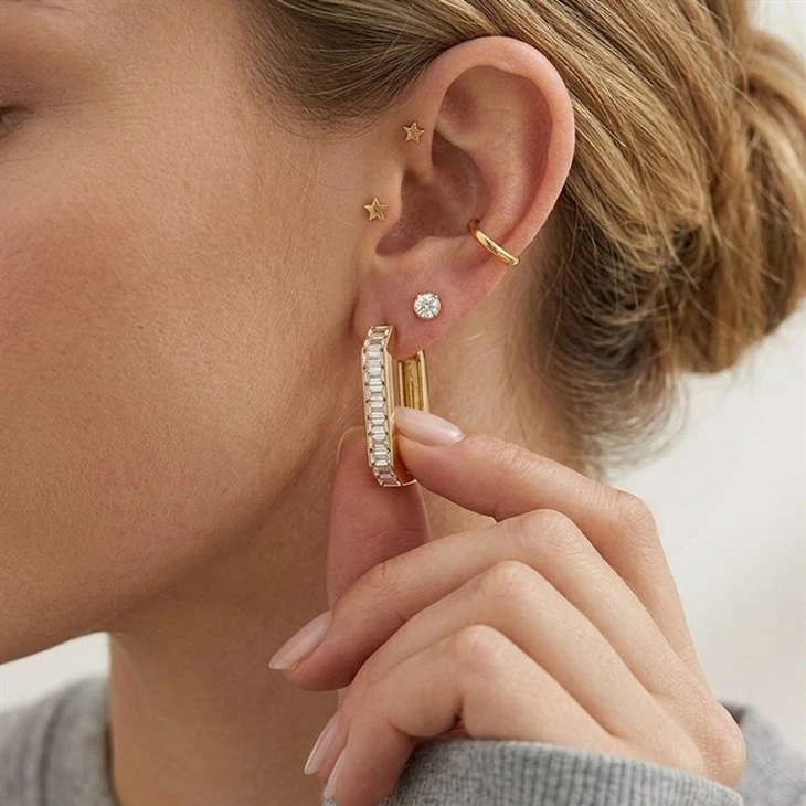 Unique Zircon Rectangle Earrings best
